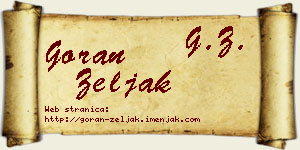 Goran Zeljak vizit kartica